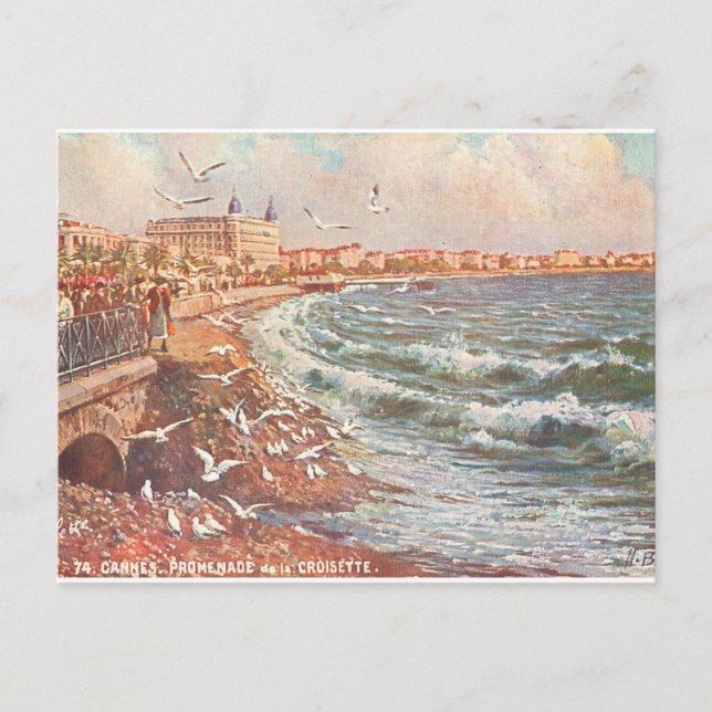 Vintage Cannes France Postcard (Front)
