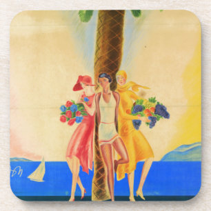 Vintage Cannes French Travel Coaster