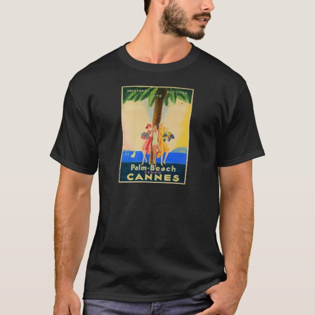 Vintage Cannes French Travel T-Shirt (Front)