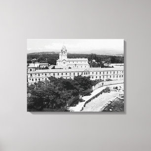 Vintage Cannes Saint-Honorat island monastery Canvas Print