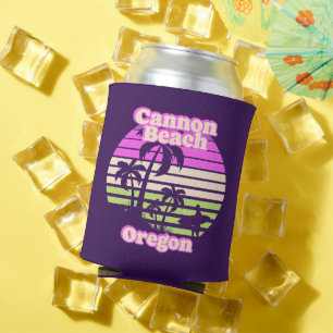Vintage Cannon Beach Oregon Can Cooler