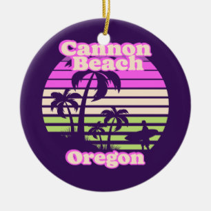 Vintage Cannon Beach Oregon Ceramic Tree Decoration