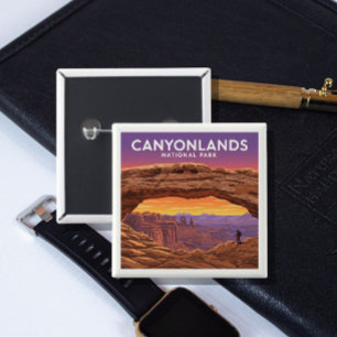 Vintage Canyonlands National Park 15 Cm Square Badge