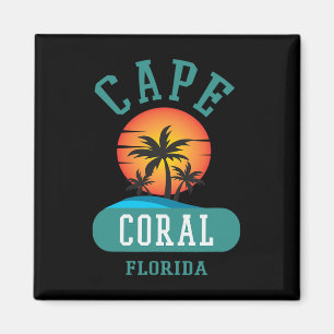 Vintage Cape Coral Florida Beaches Novelty Art Pal Magnet