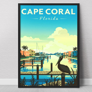 Vintage Cape Coral Florida Poster