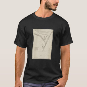 Vintage Cape Lookout National Seashore Nc Map 1756 T-Shirt