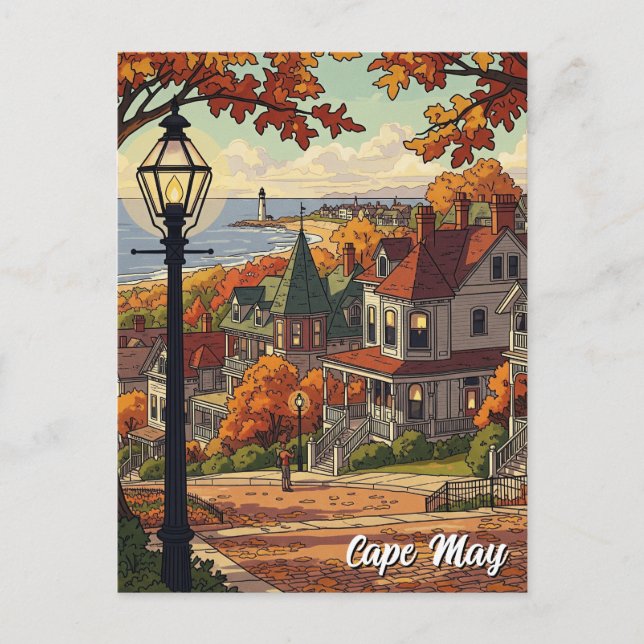 Vintage Cape May New Jersey Travel Postcard (Front)