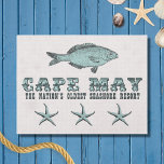 Vintage Cape May NJ Oldest Seashore Resort Beach Postcard<br><div class="desc">Vintage Victorian Cape May New Jersey Nation's Oldest Seashore Resort Beach Postcard</div>