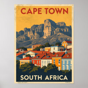 Vintage Cape Town Travel Poster