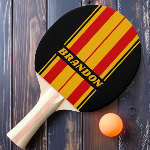 Vintage Capital City Board Stripes with Name Ping Pong Paddle