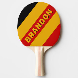 Vintage Capital City Bold Stripes with Name Ping Pong Paddle