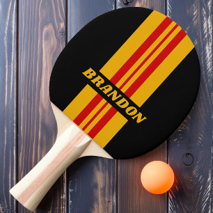 Vintage Capital City Rally Stripe with Name Ping Pong Paddle
