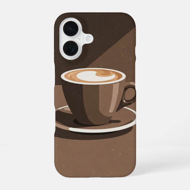 Vintage Cappuccino iPhone 16 Case (Back)