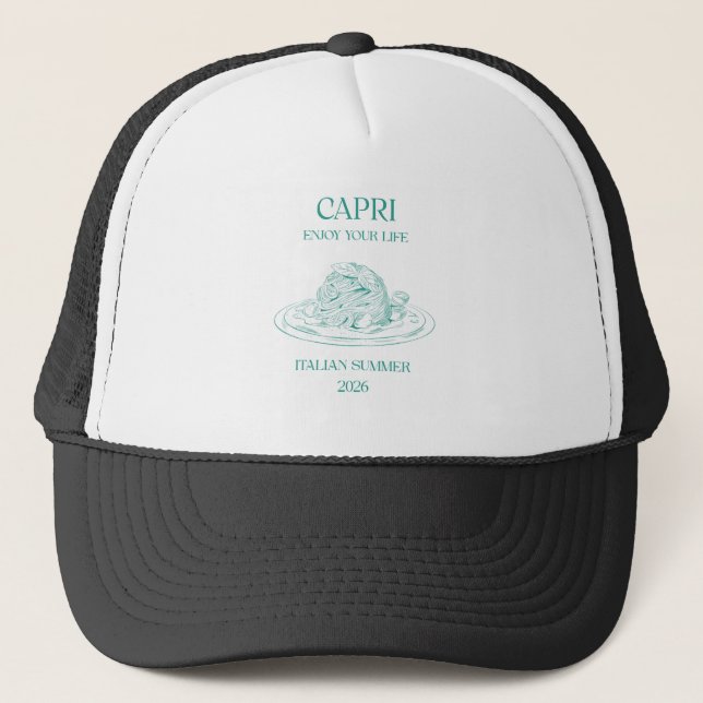 Vintage Capri Italian Summer 2026 Custom Hat (Front)