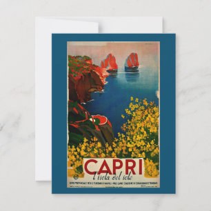 Vintage Capri Italian Travel Advertisement Paint