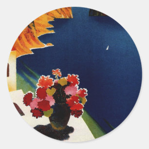 Vintage Capri Italy Travel Classic Round Sticker