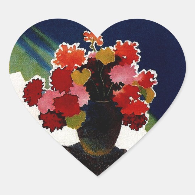 Vintage Capri Italy Travel Heart Sticker (Front)