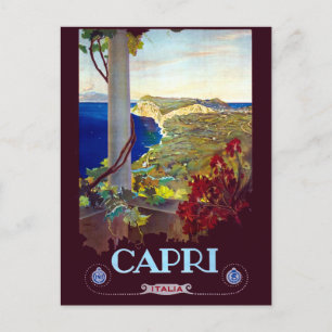 Vintage Capri Italy Travel Postcard