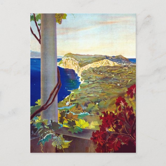 Vintage Capri Italy Travel Postcard (Front)