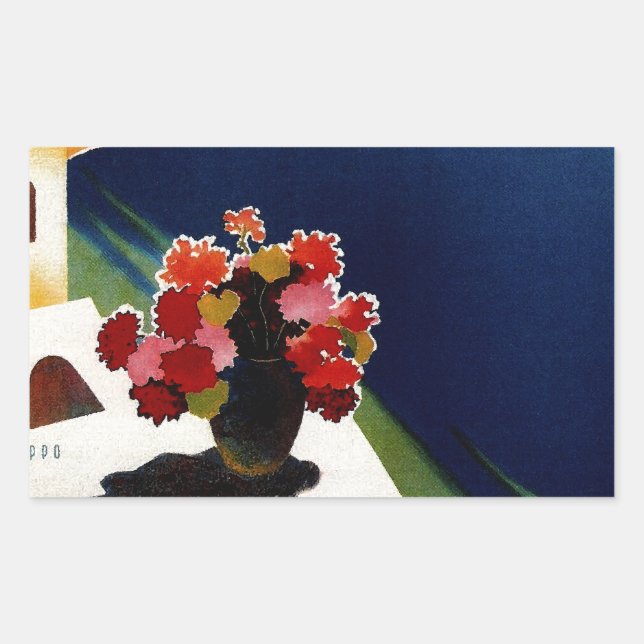 Vintage Capri Italy Travel Rectangular Sticker (Front)