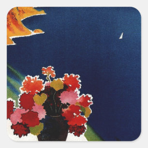 Vintage Capri Italy Travel Square Sticker