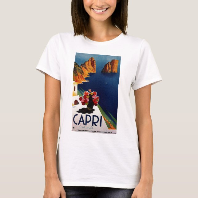 Vintage Capri Italy Travel T-Shirt (Front)