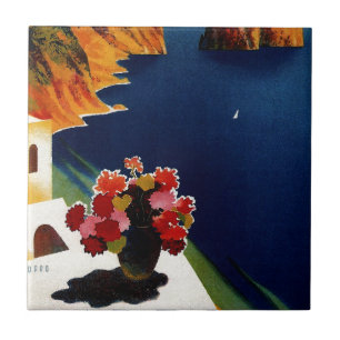 Vintage Capri Italy Travel Tile