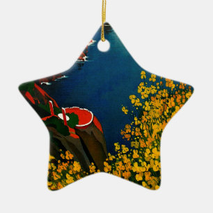 Vintage Capri L'Isola del Sole Italy Ceramic Tree Decoration