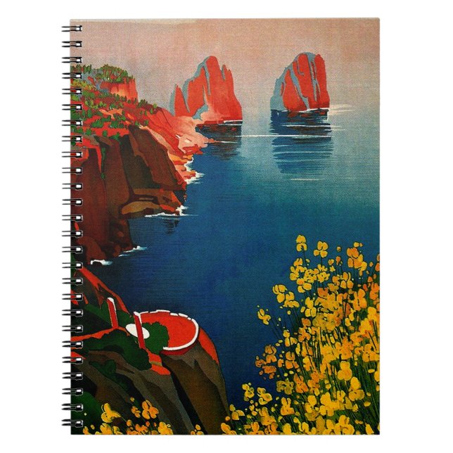 Vintage Capri L'Isola del Sole Italy Notebook (Front)