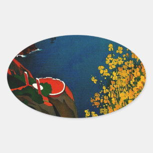 Vintage Capri L'Isola del Sole Italy Oval Sticker