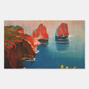 Vintage Capri L'Isola del Sole Italy Rectangular Sticker