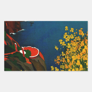 Vintage Capri L'Isola del Sole Italy Rectangular Sticker