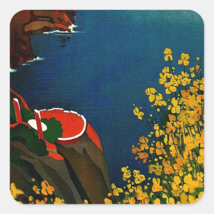 Vintage Capri L'Isola del Sole Italy Square Sticker