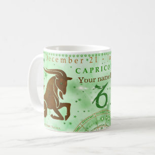 Vintage Capricorn zodiac traits personalise Coffee Mug