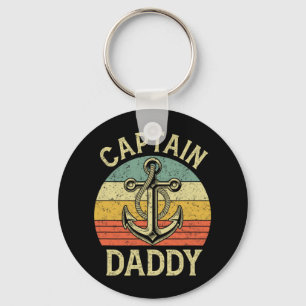 Vintage Captain Daddy Boat Pontoon Dad Fishing Sai Key Ring
