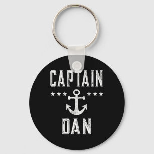 Vintage Captain Dan Personalised First Name Boatin Key Ring