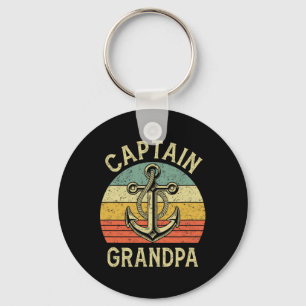 Vintage Captain Grandpa Boat Pontoon Fishing Sailo Key Ring