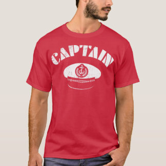 Vintage Captain Hat Boating Ship Sailing Yachting T-Shirt