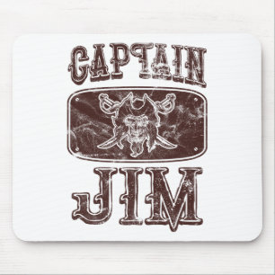 Vintage Captain Jim Personalised Pirate Pontoon Bo Mouse Mat