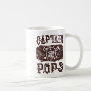 Vintage Captain Pops Personalised Pirate Pontoon B Coffee Mug