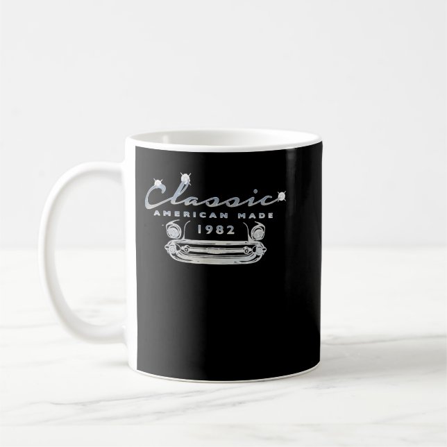 Vintage Car 1982 Classic Birthday Antique Auto Coffee Mug (Left)
