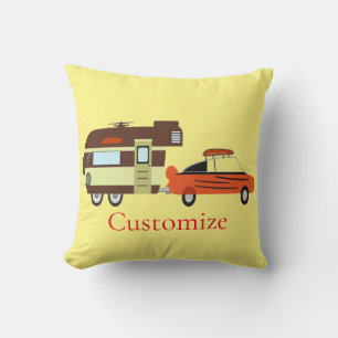 Vintage Car and Camper Thunder_Cove Cushion