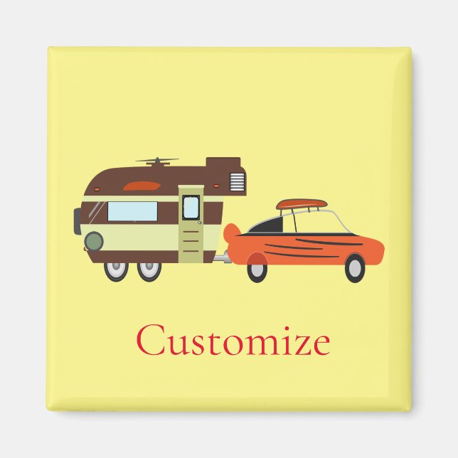 Vintage Car and Camper Thunder_Cove Magnet (Front)