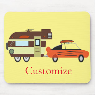 Vintage Car and Camper Thunder_Cove Mouse Mat