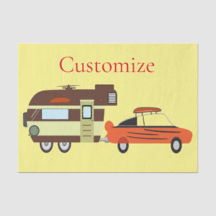 Vintage Car and Camper Thunder_Cove Tissue Paper