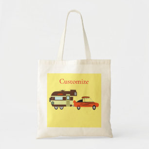 Vintage Car and Camper Thunder_Cove Tote Bag