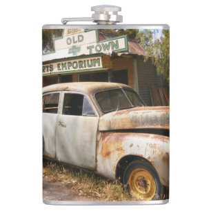 Vintage Car And Garage, Hip Flask