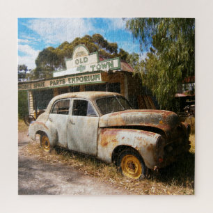 Vintage Car And Garage, Jigsaw Puzzle
