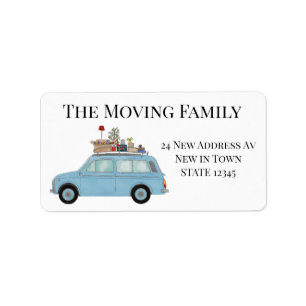 Vintage car and stuff New address label