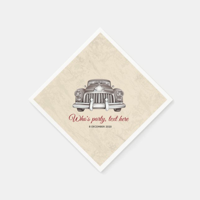 vintage, car,  antique cars,Cocktail Paper Napkins (Corner)